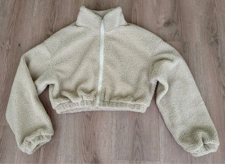 Damen Teddy Jacke beige kurzes Modell guter Zustand