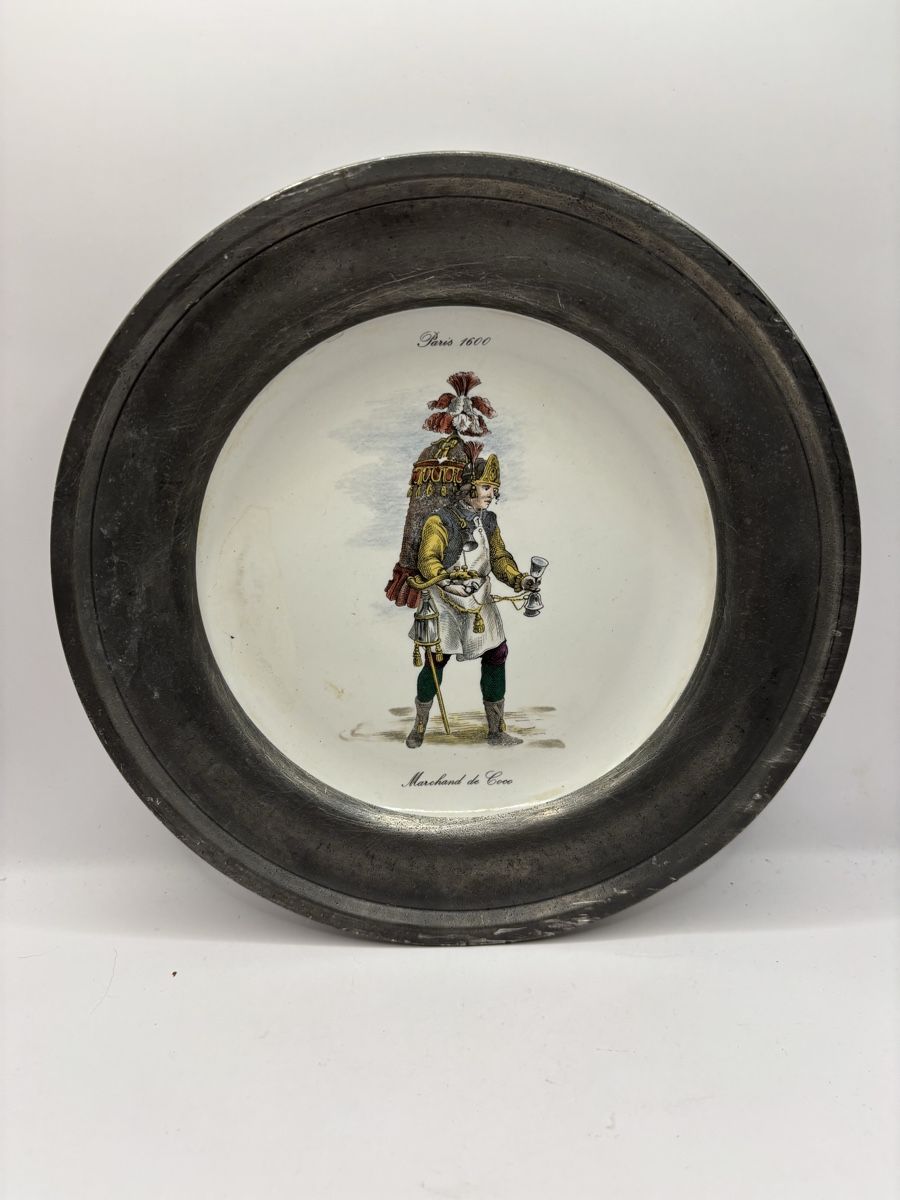 Piatti: Alter Militärteller 1865 Weinhändler – Usato da Genève venduto da sho_67qj