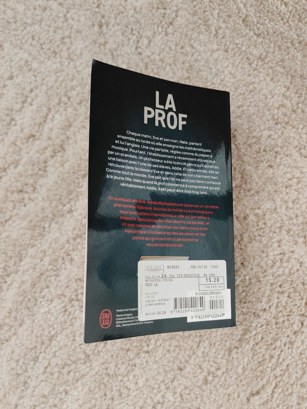 Livres: Livre "La Prof" de Freida McFadden  – D'occasion à Longirod par ali_nsd5 1