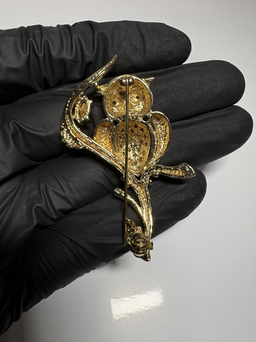 Broches & Aiguilles: Broschen Eule Goldfarben mit Zirkonia und Stein – D'occasion à Zwingen par imh_bl67 3