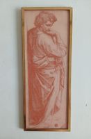 Raffael Kunstdruck St. Paulus gerahmt in Basel Vintage Rot