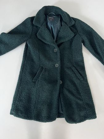 Damen Teddy Mantel Dunkelgrün Grösse S guter Zustand