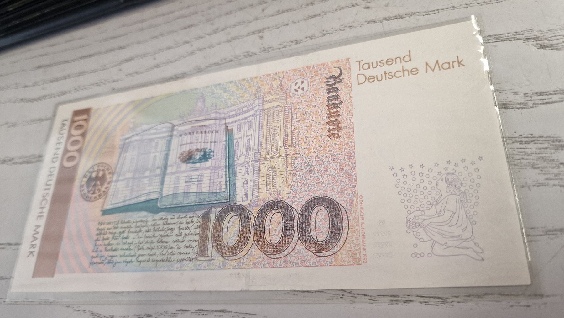 Billets de banque: 1000 Deutsche Mark Banknote, 1991 – Neuf avec emballage d'origine à Herisau par Antiques.AR 1