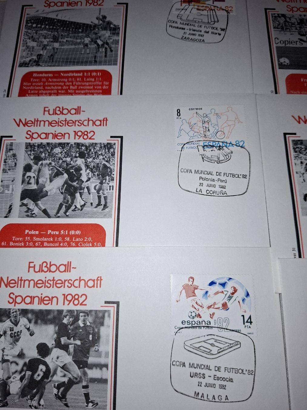 Alle Briefmarken: WM 1982 Tor Briefe  – Gebraucht aus Balgach von SIMEON27 2