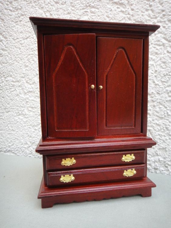 Yardwe Puppenhaus Kleiderschrank - Miniatur Möbel Aus Holz