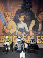 Star Wars Figur Wolffe Phase 1 Mandolorian Grey Lego-Komp.