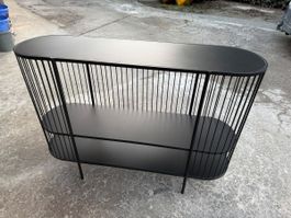 Schwarzes Sideboard aus Metall