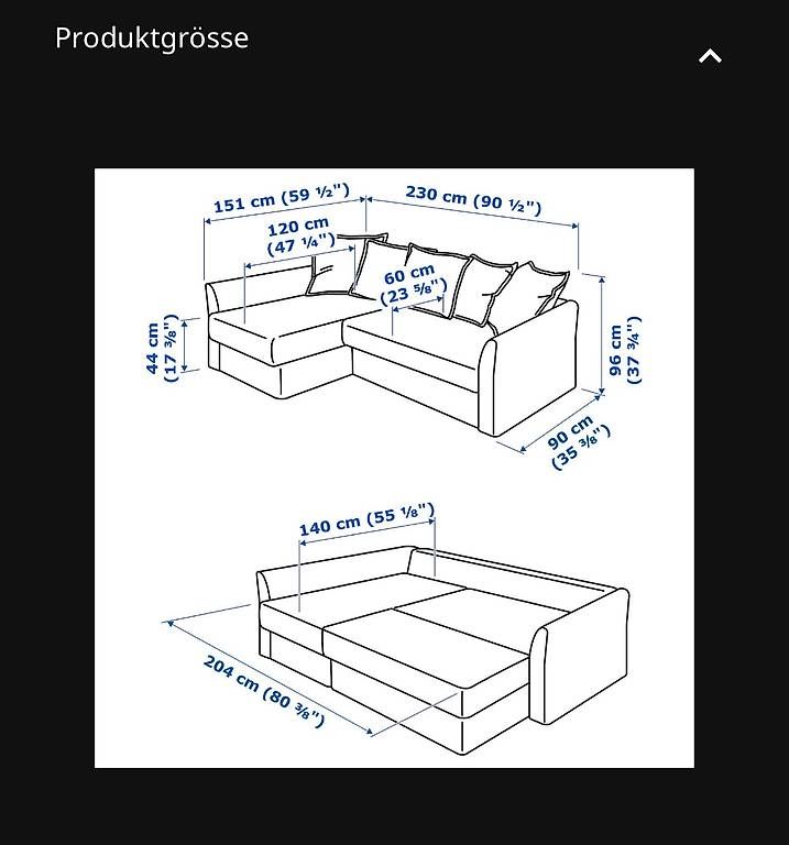 Ikea Divani: Sofa mit schlaffunktion Ikea – Usato da Arni AG venduto da Petho81