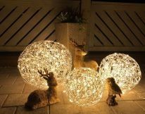 LED Design-Kugel, Silber, IP44 Edelstahlgeflecht 37.5 x 37.5
