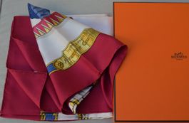 Hermès Frontaux et Cocardes Seidenschal  / foulard en soie