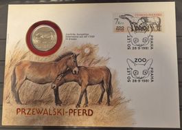 Numisbrief Przewalski-Pferd mit Silbermünze  ab 1 Fr. !!