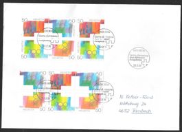 FDC Z91a - Z94a 700 Jahre Eidgenossenschaft ET 22.2.1991