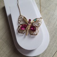 Schmetterling Halskette – Swarovski Kristalle
