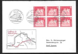 Eisenbahn Sonderbrief S. 858 Heitersberglinie Lenzburg 1975