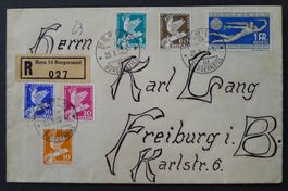 1932 Satzbrief, Abrüstungskonferenz Nr. 185-190, hübsch!