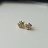 Silber 925 Vergoldet Zirkonia Ohrstecker