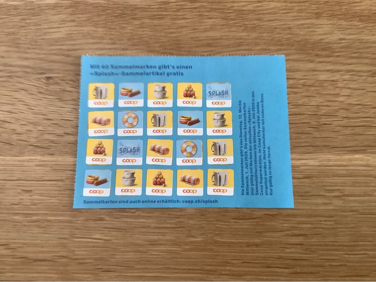 Coop Sammelmarken & -punkte: 40 Sammelmarken Splash, Coop  – Neu (gemäss Beschreibung) aus Volketswil von Antonio282