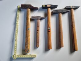 Lot de 5 marteau, marteaux vintage, en bois et métal