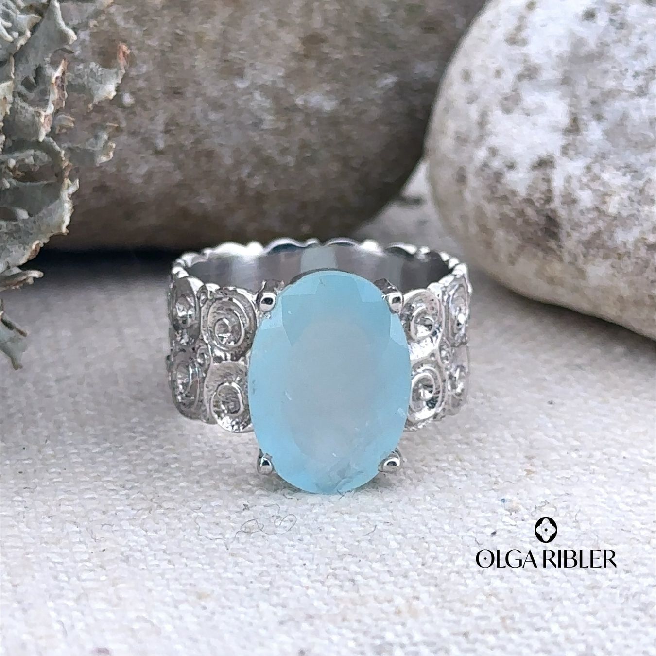 Olga Ribler Anelli: Aquamarin Silber Ring 925 Grösse 54 – Nuovo (secondo la descrizione) da Luzern venduto da Schmuckoutlet 5
