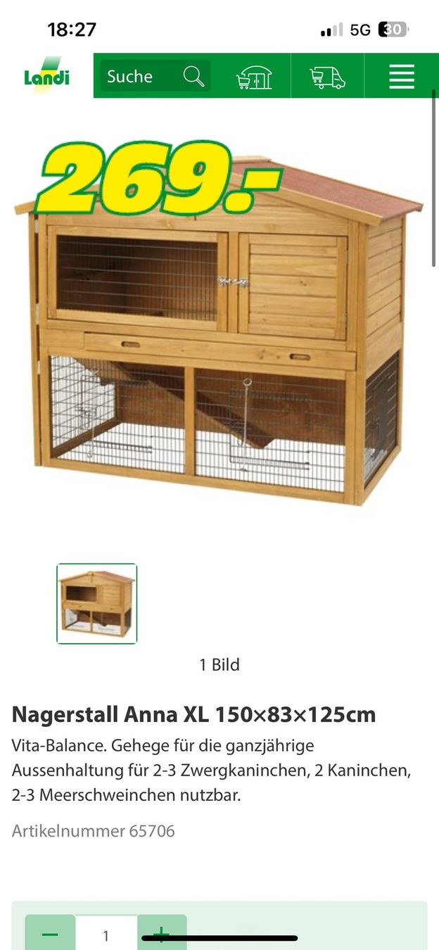 Gabbie, trasporto & Sicurezza: Hasen/ Kleintier Stall – Usato da Nebikon venduto da Breiti10150