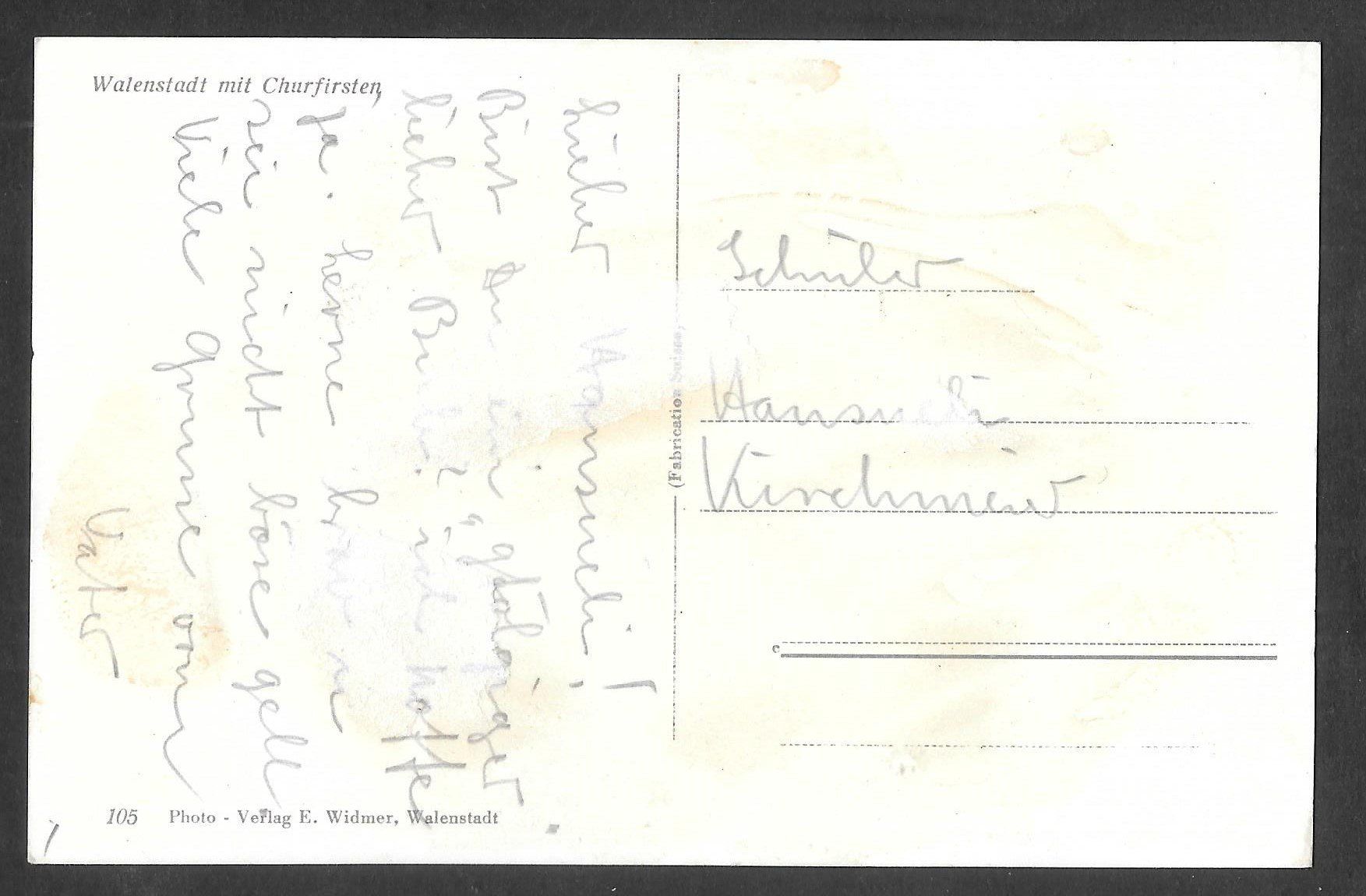 Cartoline postali: Walenstadt mit Churfirsten – Usato da Olten venduto da clotaldi 1