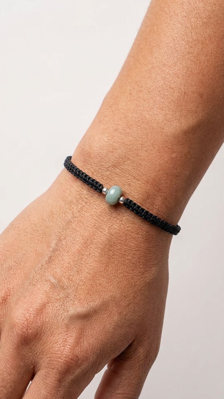 Bracciali & Braccialetti: Armband mit Jade und Silberkugeln – Nuovo e nell'imballaggio originale da Ruggell venduto da JadeShop 4