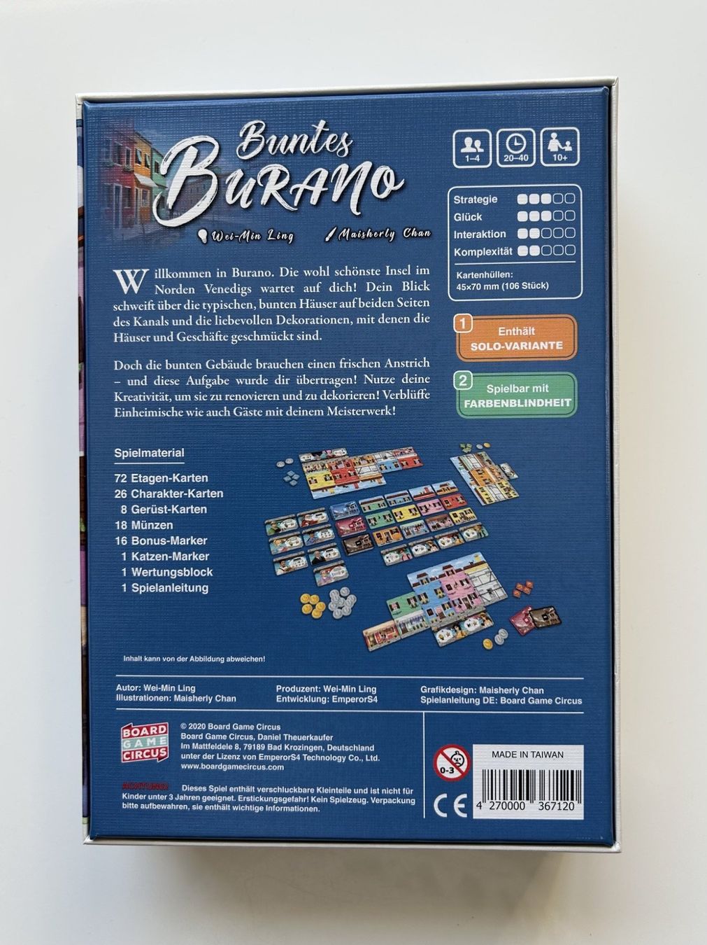 Spiele: Brettspiel "Buntes Burano" - Board Game Circus – Neu (gemäss Beschreibung) aus Baar von WhatTheFunk01 1