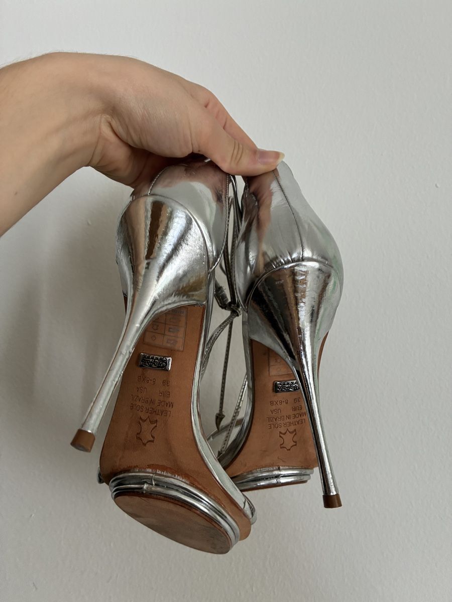 Buffalo Scarpe da donna: Buffalo silberne High Heels/Pumps – Usato da St. Gallen venduto da Kollision 2
