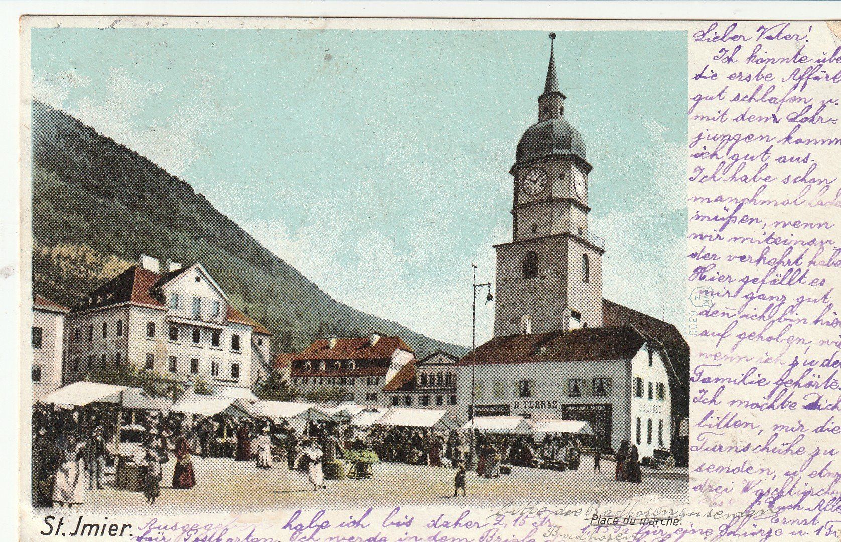 Cartes postales: AK  St. Jmier  Marktplatz  1904 – D'occasion à Rupperswil par Ema10
