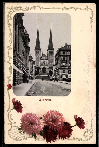 Cartes postales: AK Luzern, Die Hofkirche, 1903 – D'occasion à Berlin par bartko-reher