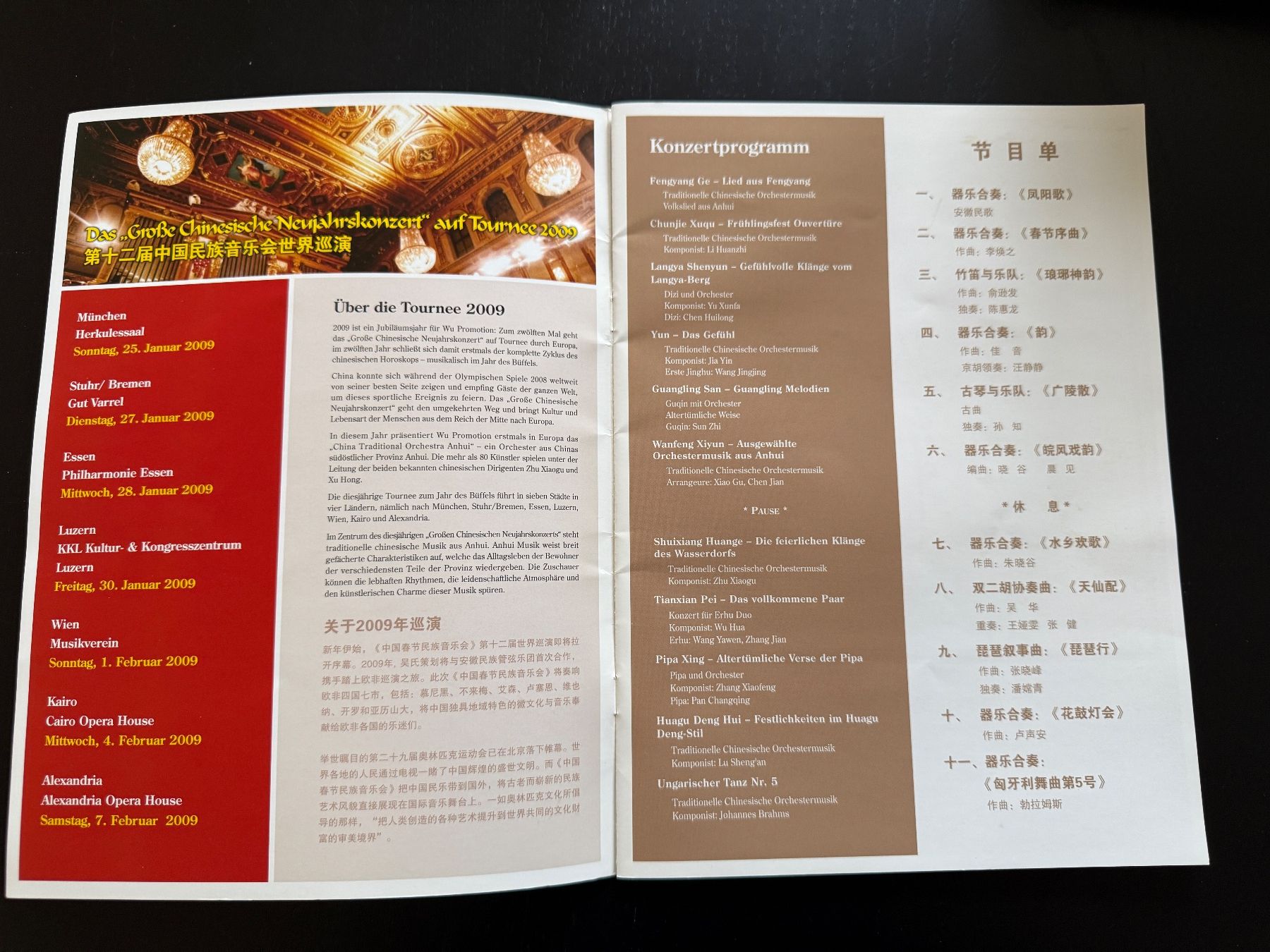 Riviste & Magazine: Das Grosse Chinesische Neujahrskonzert 2009 Programmheft – Usato da Erstfeld venduto da Uhu1980 1