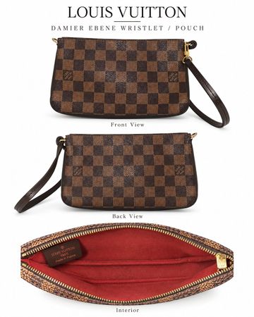 Louis Vuitton Damier Ebene Wristlet / Pochette