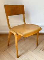 4 Antike Stapelbare Esszimmerstühle 50er Jahre von Tecta