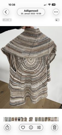 Rundstrickweste one size