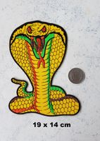 KOBRA - XL Aufnäher - Aufbügler - Stickerei - 19x14cm