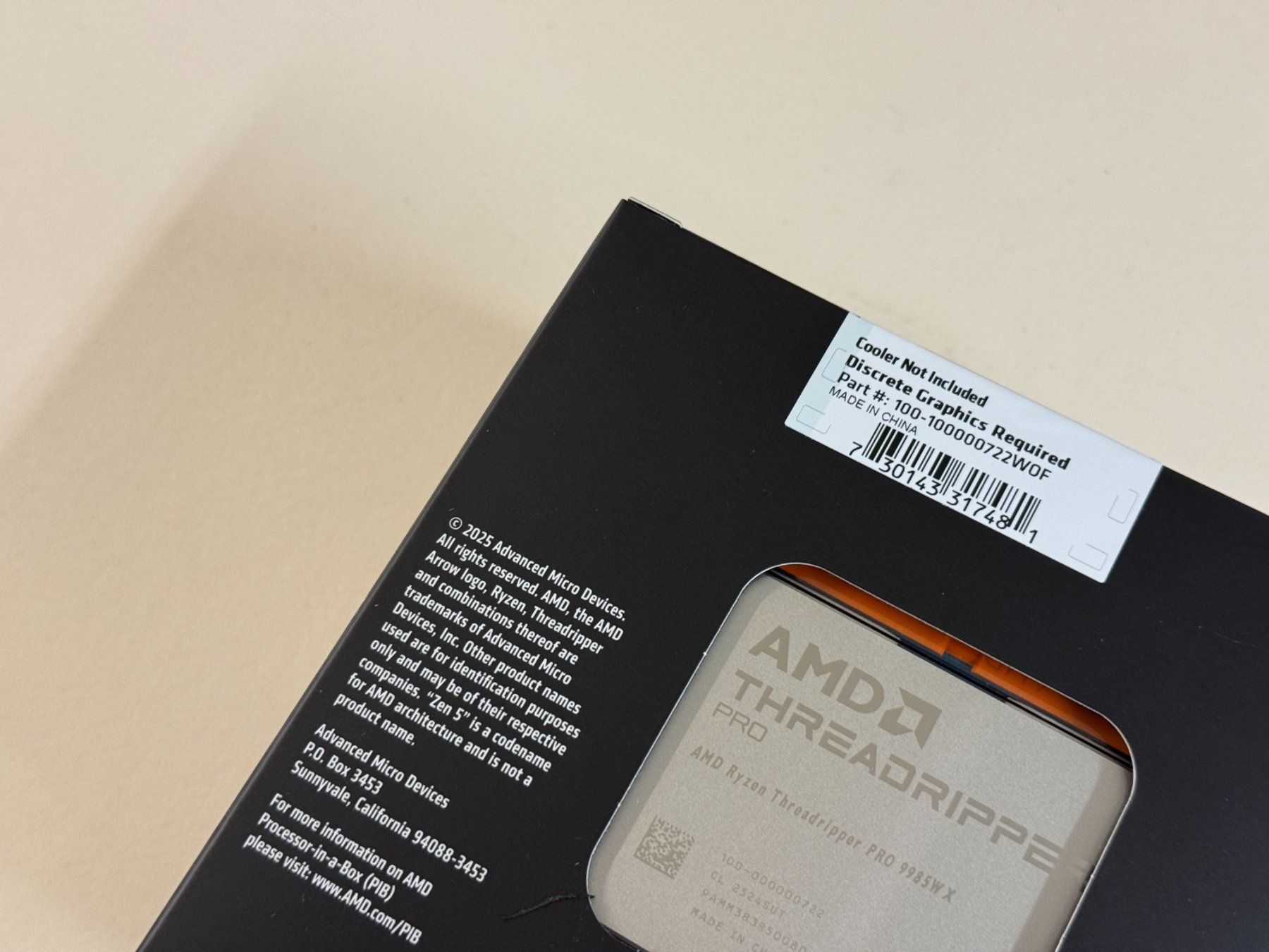 Amd Composants électroniques: AMD Threadripper Pro 9985WX STR5 64 Core 128 Threads – Neuf avec emballage d'origine à Basel par Archi40 5