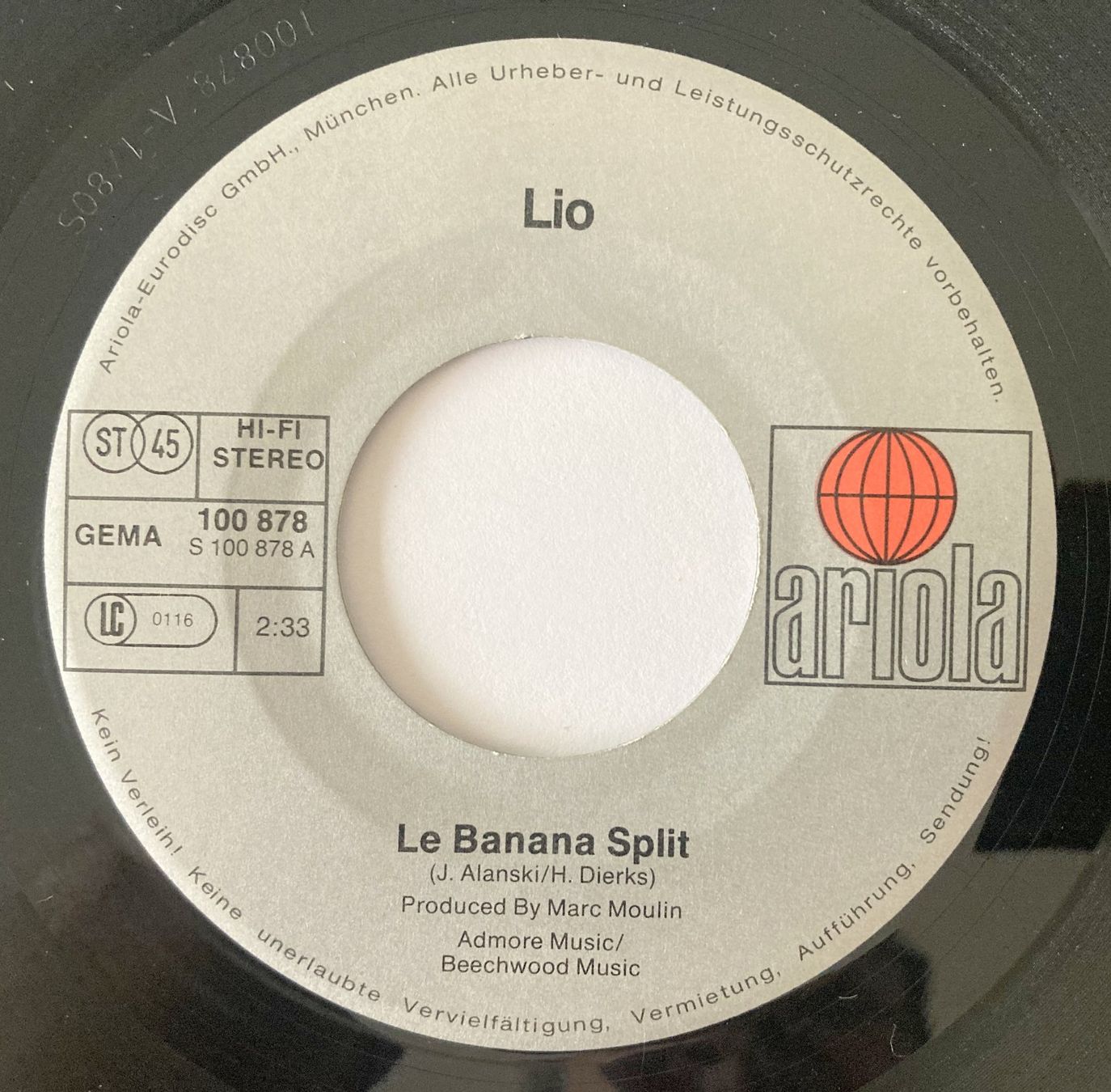 Schallplatten: LIO - LE BANANA SPLIT – Gebraucht aus Bottens von hotter-than-hell 2