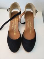 Espadrilles Damen, Gr. 39 - Schwarz, Wildleder