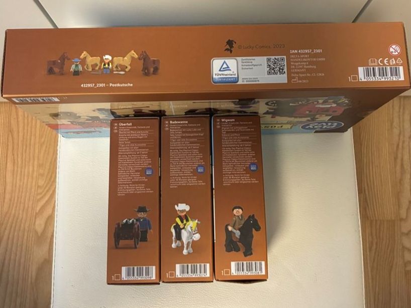 Kit di costruzioni: Lucky Luke Playtive Sets: Postkutsche, Wigwam, Überfall, Bad – Nuovo e nell'imballaggio originale da Zürich venduto da m7lx 2