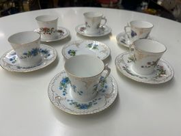 12-teiliges Porzellan Kaffeeset Manufaktur Nympfenburg