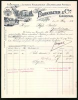 Rechnung Langenthal 1918, Fabrikation vo