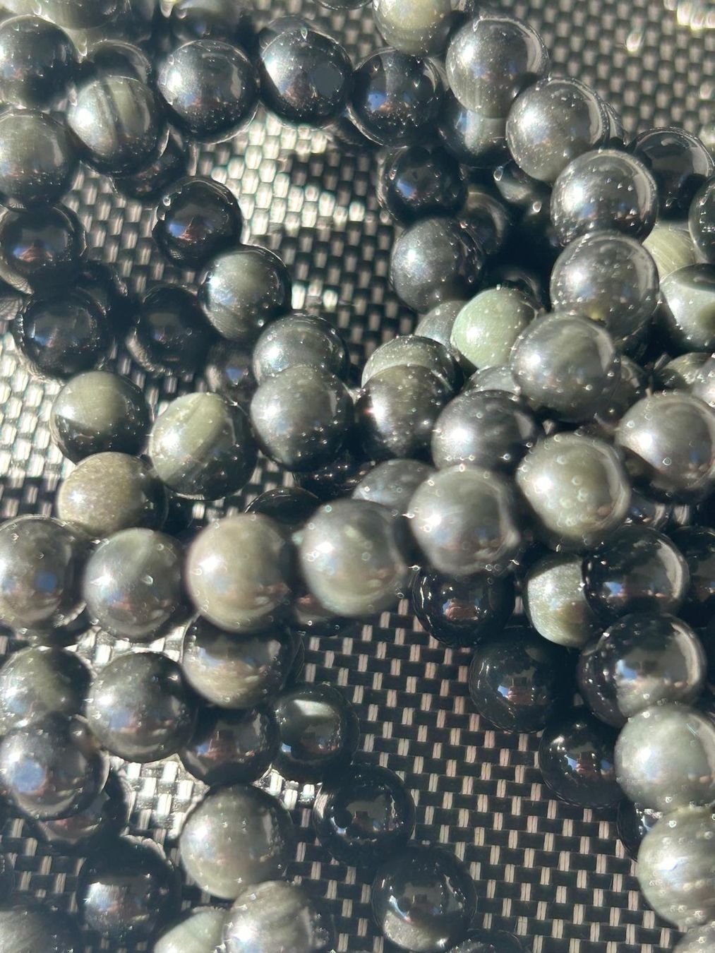 Minerali & Pietre curative: Strang echte rainbow obsidian Level 1 / stone beads 6 mm – Nuovo e nell'imballaggio originale da Niederrohrdorf venduto da Ytobi 2