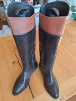 Bottes en cuir noir/marron pointure 42
