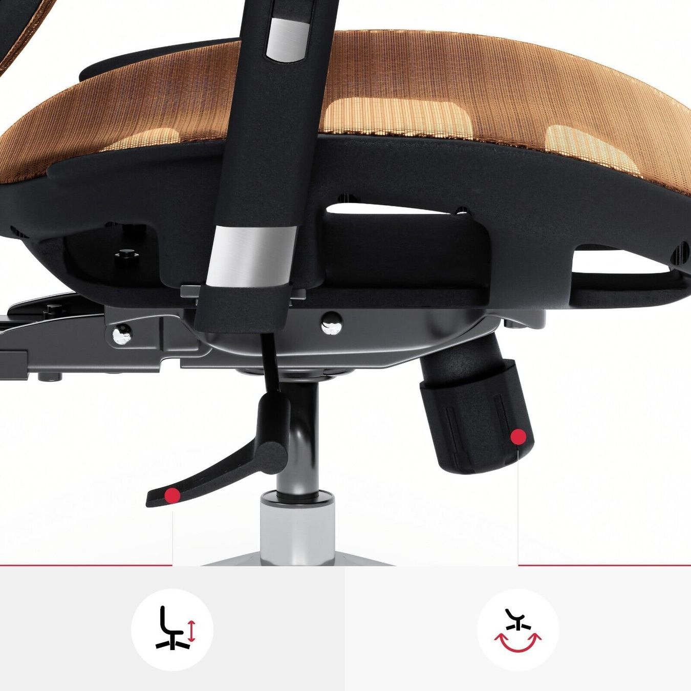 Sedie: Ergonomischer Schreibtischstuhl Diablo V-Basic SchwarzOrange – Nuovo e nell'imballaggio originale da Wallenwil venduto da toesstal-vertrieb 6