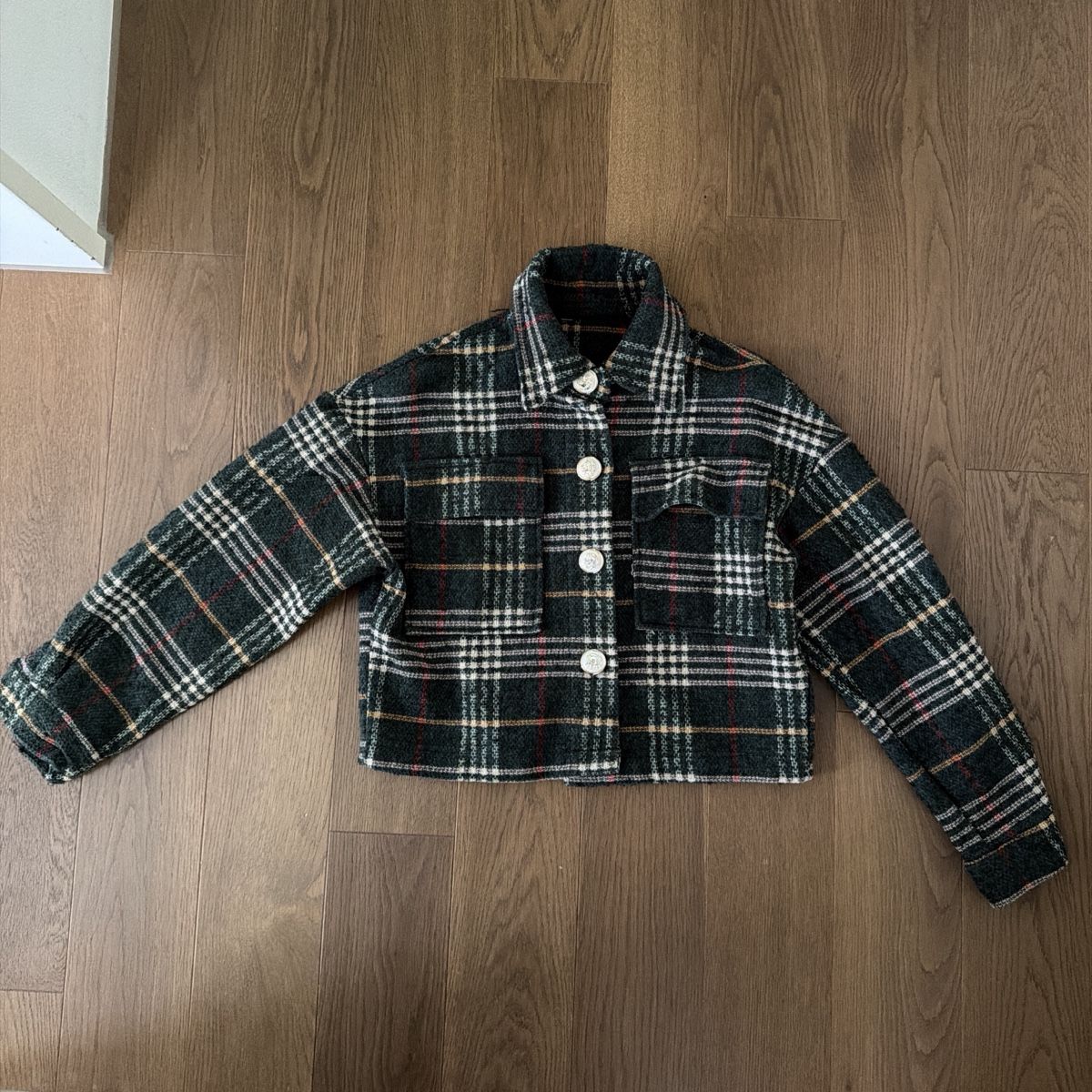 Giacche: Wool Blend Cropped Plaid Jacket – Usato da Hittnau venduto da hansophia