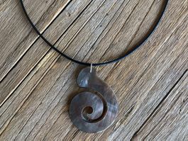 MUSCHEL ANHÄNGER  SPIRALE  VERSTELLBARE HALSKETTE  45-51cm