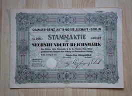 Historische DaimlerBenz Aktienges Berlin 1934 Aktie Nr 00602