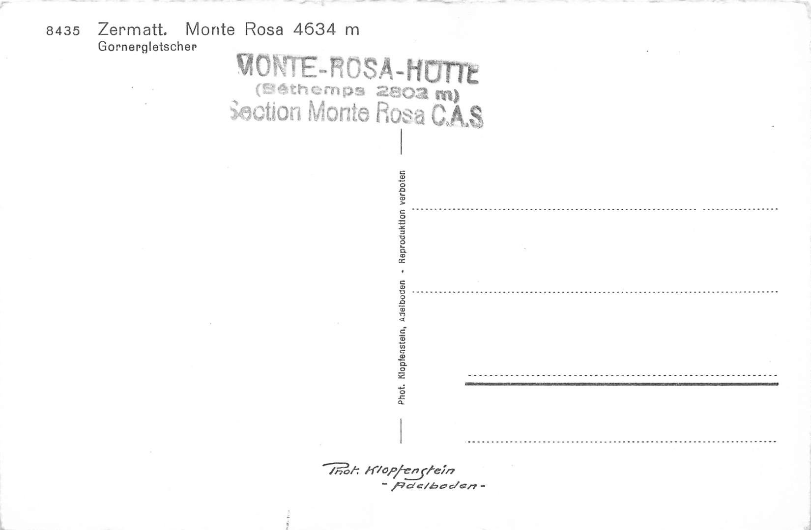 Cartoline postali: Zermatt (VS) Monte Rosa und Gornergletscher – Usato da Biasca venduto da Blenio71 1