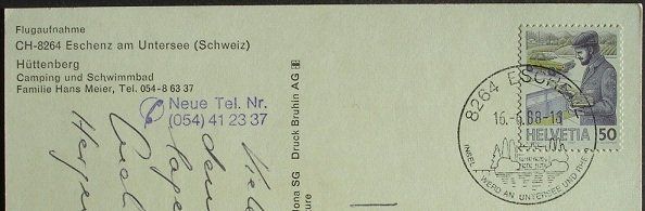 Cartoline postali: ESCHENZ Flugaufnahme – Usato da Jona venduto da philajona 1