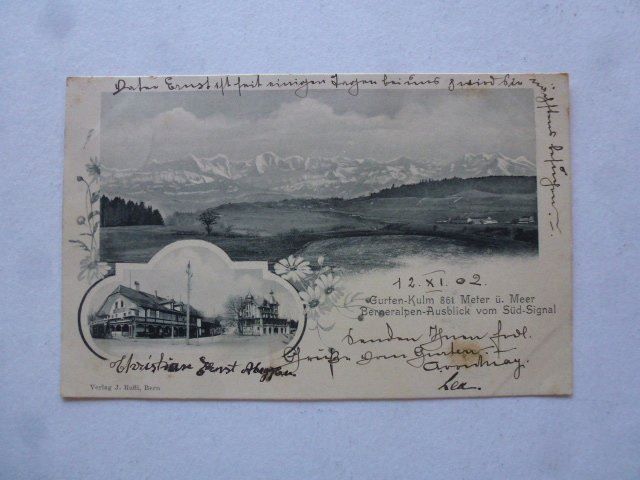 Cartoline postali: Ansichtskarte Gurten Kulm 1902 – Usato da Walkringen venduto da Casablanca777